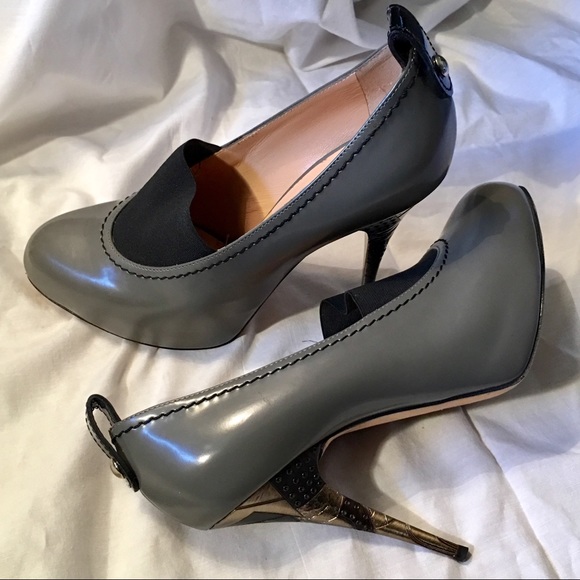 Giuseppe Zanotti grey and black heels - Picture 2 of 8
